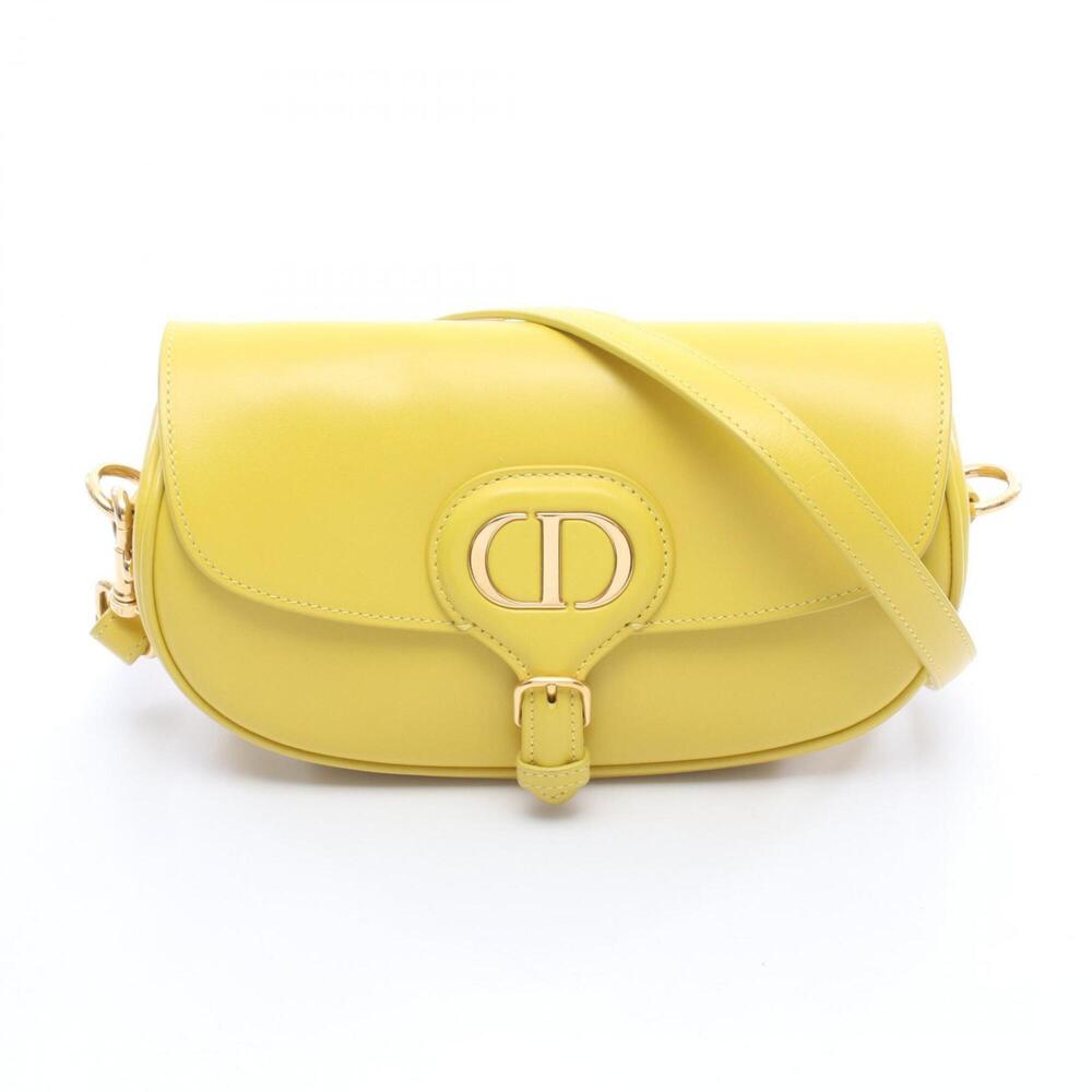 CHRISTIAN DIOR Yellow Leather Shoulder Bag